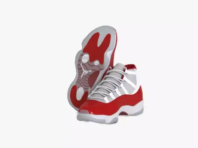 Jordan 11 Retro Cherry 2022 Low-poly 3D model