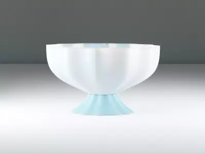 Porcelain vessel Free low-poly 3D model