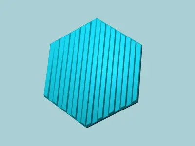 Hexagonal Wall Panel A10 - Interior Design Decoration 3D print model