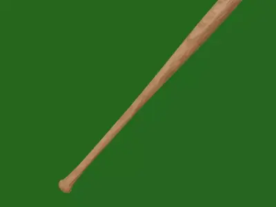Baseball Bat Low-poly 3D model 12