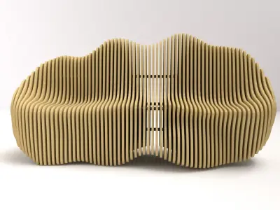 Parametric bench 3D model 01 3D model