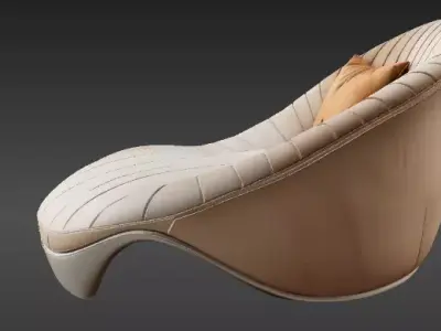 Sculptural Premium Lounge Chair 3D Model Luxury Furniture Design 3D model