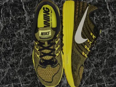 NIKE LUNAR TEMPO 2 3D SHOES - YELLOW Low-poly 3D model