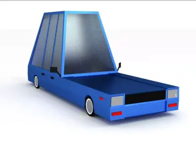 low poly car toy Low-poly 3D model