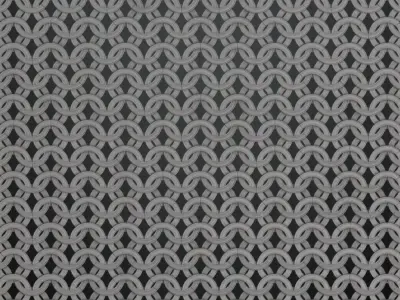 Circular Chain Mail Woven Metal PBR Seamless Texture