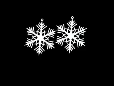 snowflake 3D print model