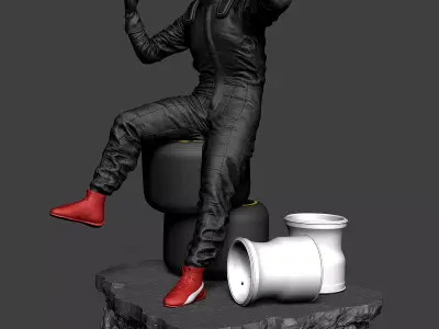 Max Verstappen 1-8 Scale Statue 3D print model