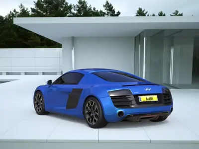 Audi R8  3ds Max 3D Model with Renders 3D model