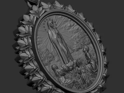 Guadalupe Our Lady Pendant 3D print model 3D print model