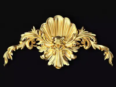 Central decor ornament for furniture 3D model 690