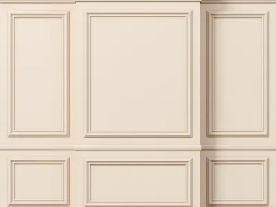 Wall molding 11  Boiserie classic panels 3D model