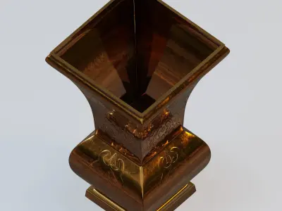Garden urn planter52 3D model