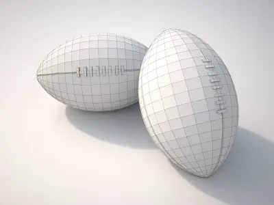Rugby american football 3D model