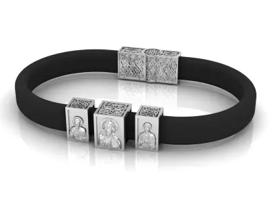 Bracelet lock and charms 3D print model