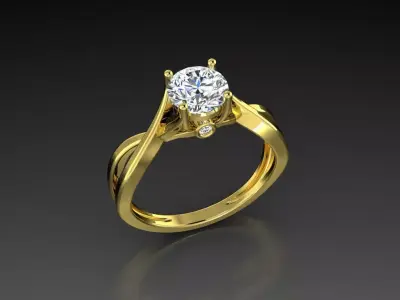 Diamond Jewelry Ring 3D print model 3D print model