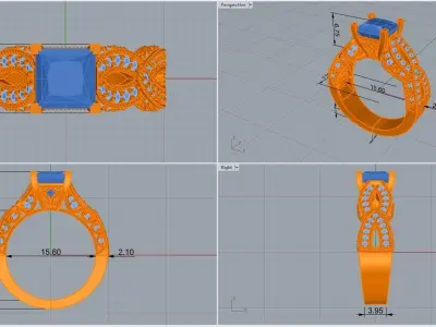 ring code 102 3D print model
