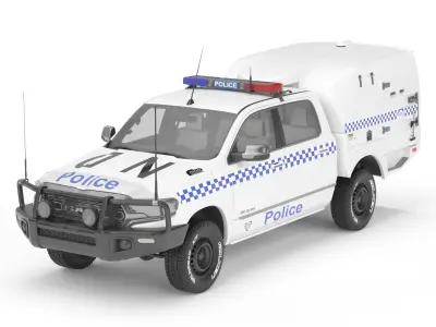 Police Paddy Wagon Dodge RAM 1500 With Interior 3D model