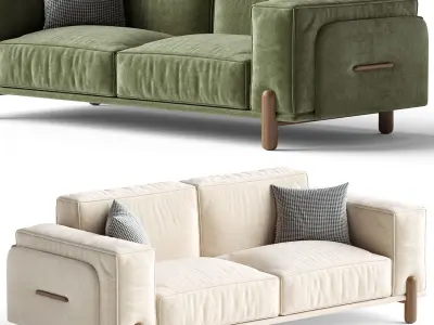 Upholstered Loveseat 3D model