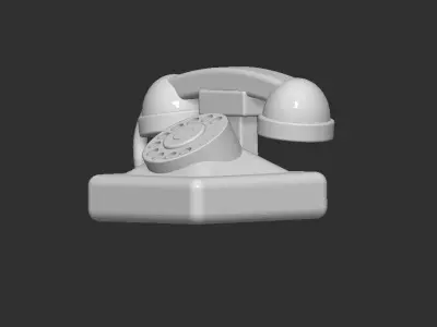 Miniature classic phone for model making 10th and 25th scale 3D print model