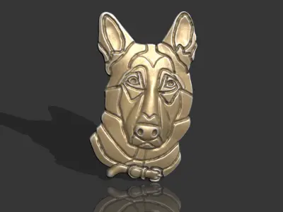 GERMAN DOG SCULPTURE FOR DECORATION 3D print model