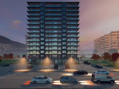 Mid-Rise Modern Apartment Revit and Twinmotion 3D model
