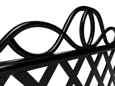 Metal barrier for garden 3D model