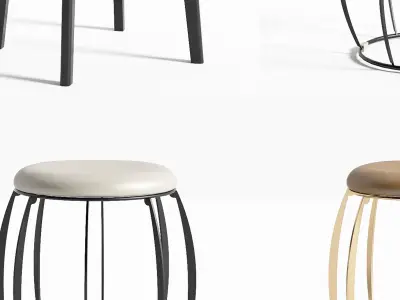 stool MAX chairs Tables Modern 3D model