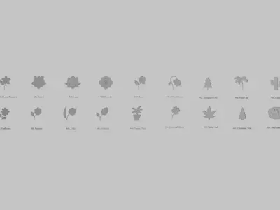 Flowers Emoji Pack 3D Printable 21 Unique Emojis 3D print model
