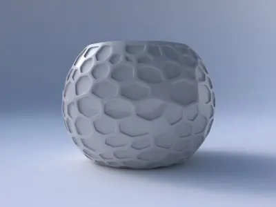 Bowl spheric with organic dents 3D print model