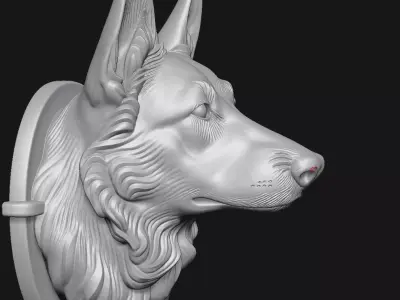 German Shepherd 3D print model