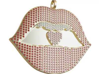 Lips Pendant 3D print model