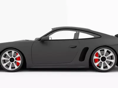 Sport Car Low-poly 3D model