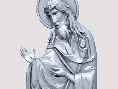 Saint John the Baptist Low Poly 3D print model