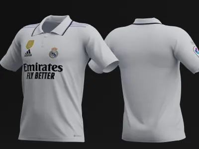 Real Madrid 2022 2023 Home Jersey 3D model