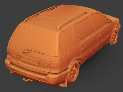 Mitsubishi Space Wagon RAW scan 3D model