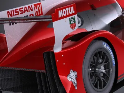 Nissan GT-R LM Nismo Race car 2016 VRAY 3D model