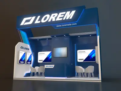 exhibition stand 18 sqm 3D model