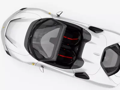 Ferrari SF90 Spider 2021 Low-poly 3D model