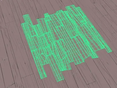 Stylized wooden floor 3D model