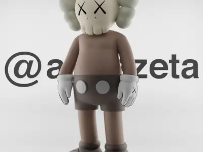 Kaws Companion x Flayed Open Textured Low-poly 3D model