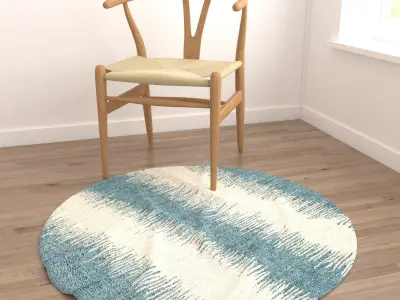 Round Rug Set 242 3D model