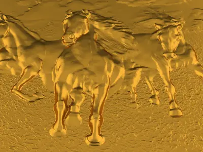 Horse Wall Relief 3D model