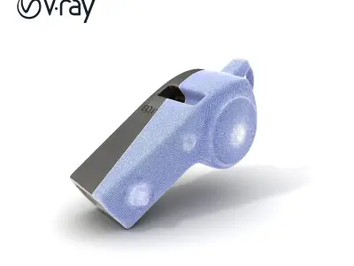 Metallic Whistle D Model Pack Low-poly 3D model