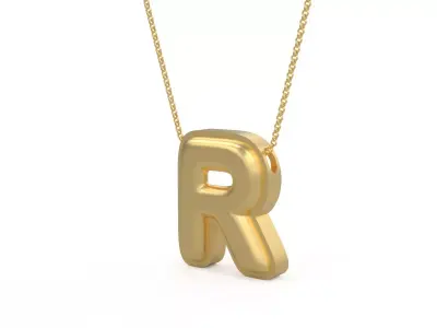 Model 1201 R Initial Letters Charm Balloon 20mm 3D print model