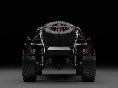 Off Road Truck Game Ready with Control Rig Unreal Low-poly 3D model