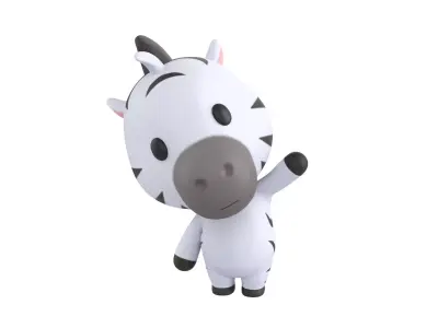 Character142 Rigged Zebra 3D model