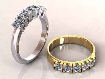 Riviera Eternity Rings  3D print model