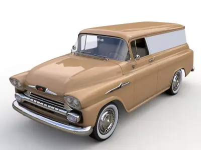 CHEVY 3100 APACHE PANEL VAN 1958 3D model