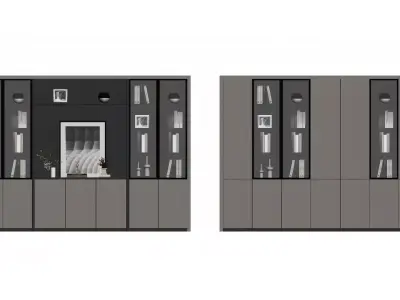 Modern Minimalist Bookcase 3D model