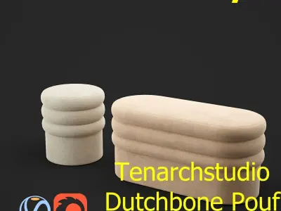 Tenarchstudio Dutchbone Pouf Render ready  3D model
